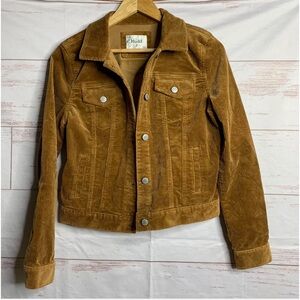 Mudd corduroy cropped jacket size small new no tags vintage inspired brown